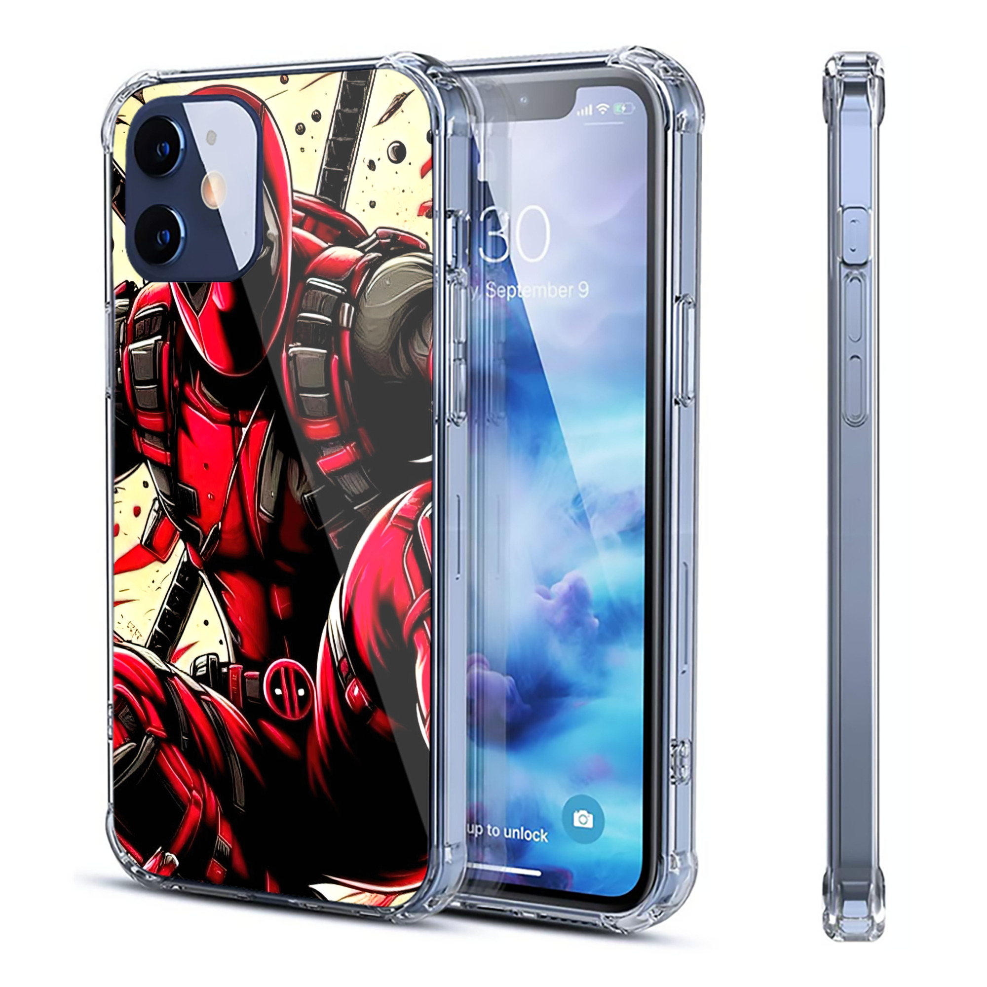 （画像用） Deadpool デッドプール 【iPhone 12シリーズ対応】透明スマホケース（クリアソフトケース）